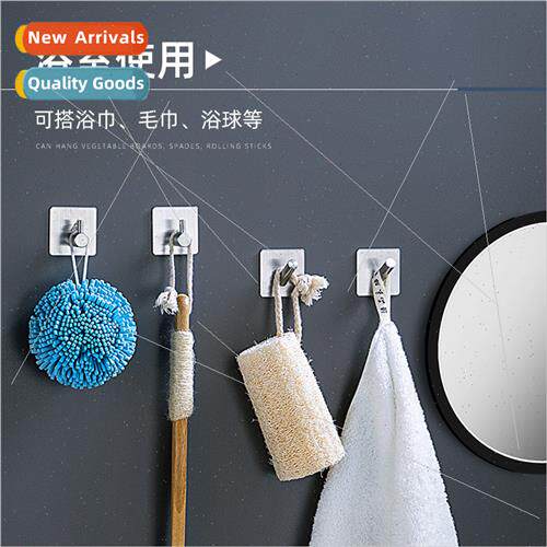 304 Stainless hooks solid single hole-free hotel door hangin