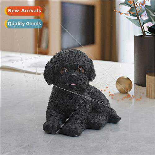 Cute simulation bichon ornament pet home furnishings room de