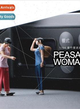 1/64 picking girl farming labor micro miniature human model