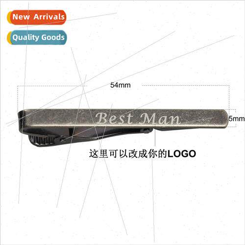 Engraved LOGO Europe Wedding Groomsmen s Copper Men Tie Clip