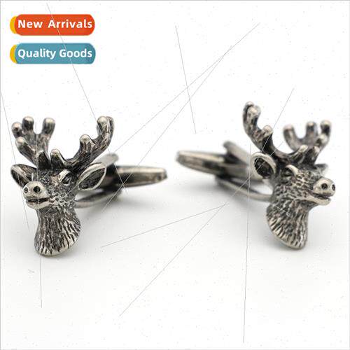 Animal Collection Deer Head Cufflinks Fun Cufflinks French B