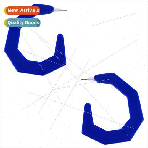 New Korean retro creative G-shaped resin earrings fashion ca