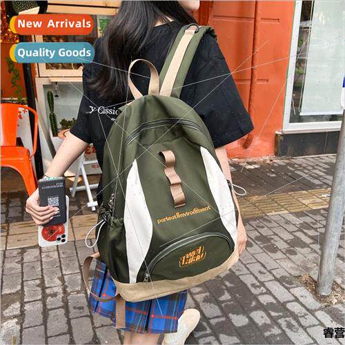 American retro schoolbag female collision color Japan tide s