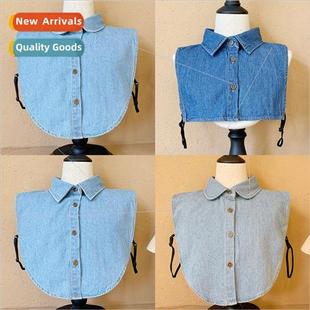 children shirt false Cowboy plaid collar large fake