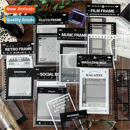 PET whe ink sticker pack frame museum simple border handbook