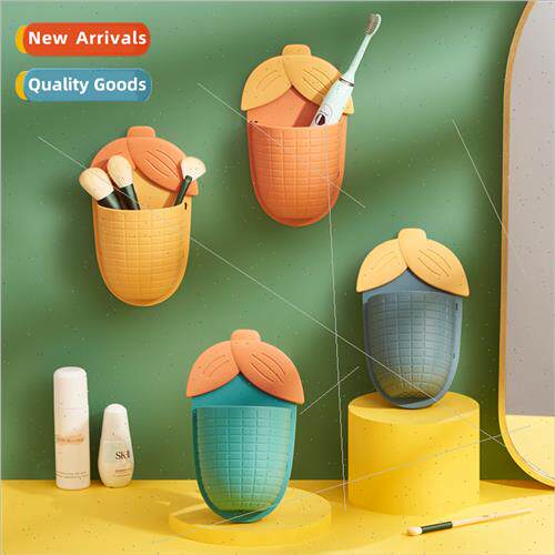 Shelf bathroom organizer makeup brush toothbrush toothpaste