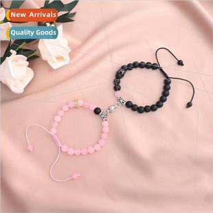 crown hand couple new brac bracelet zircon bead Europe woven