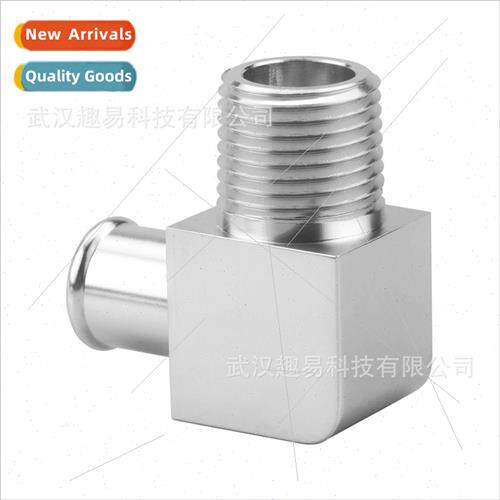 90 Degree Aluminum Intake Manifold Fittings 5/8 Hose 1/2 NPT