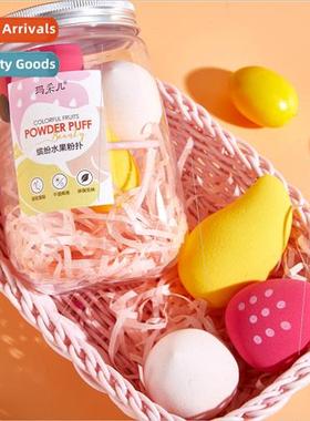 Colorful Fru Jar Powder Puff Non Latex Makeup Sponge Puff We