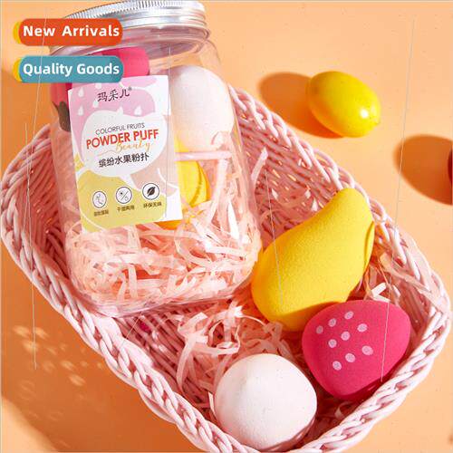 Colorful Fru Jar Powder Puff Non Latex Makeup Sponge Puff We