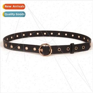 punch belt Korea Europe punk simple hundred circle buckle Ko