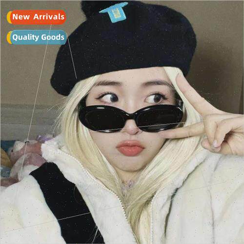 new oval black cat eye sunglasses women round face premium s