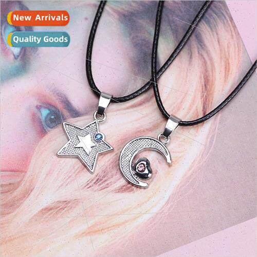 Necklace couple Korean simple creative stars moon rhinestone