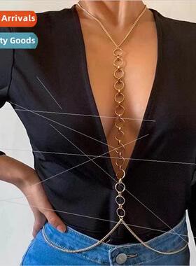 MW3143 Europe body chain simple sexy alloy small circle meet