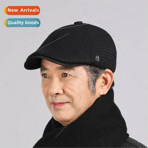 Middle-aged elderly men hats in fall winter dad ear protecti