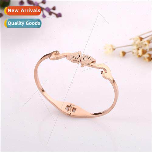 star  titanium steel rose gold bracelet bracelet butterfly b