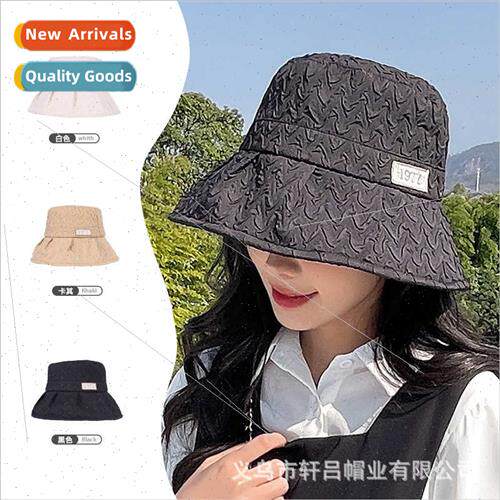 Korean bubble embossed pleated fisherman hat sunshade basin