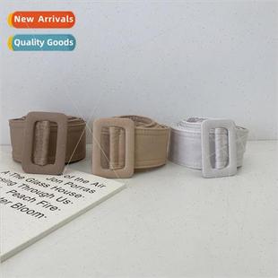 Hole less Waistband Women Tie Fabric Wide Lacing