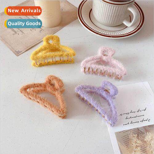 alloy plush scratch clip half-round curved back head hair gr