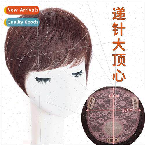 Cover gray hair wig piece real hair head hair replacement pi