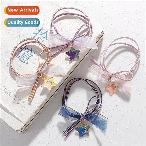 Korea girls heart pink high elasticy hand rope leather band