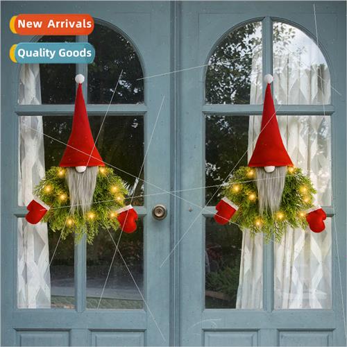 Glowing Faceless Old Man Christmas Wreath 2023 Creative Wrea