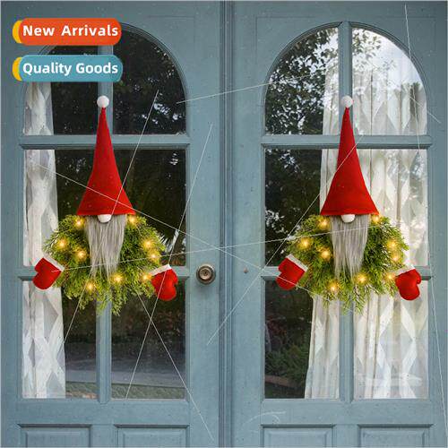 Glowing Faceless Old Man Christmas Wreath 2023 Creative Wrea