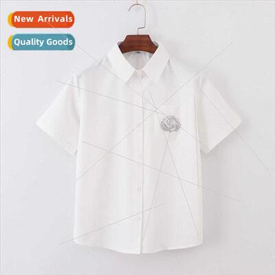 2021 jk unims hannan embroidery long short-sleeved shirt fem