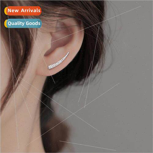 Korealong textured U-shaped earrings ins cold wind a word si