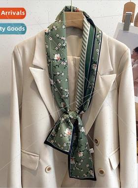 Small long narrow silk scarf female hundred wh spring fall h