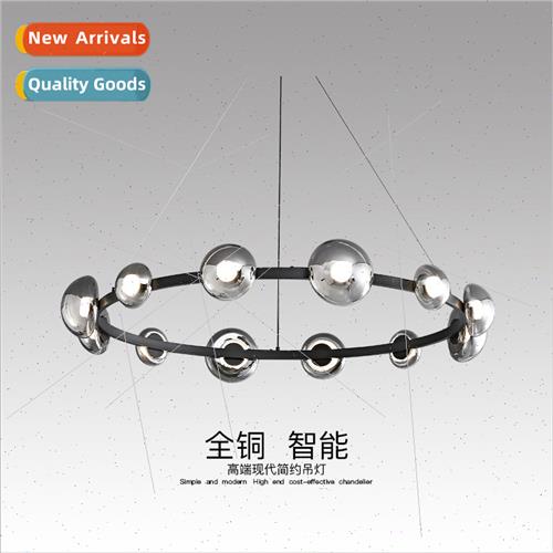 All copper light luxury living room chandelier designer simp