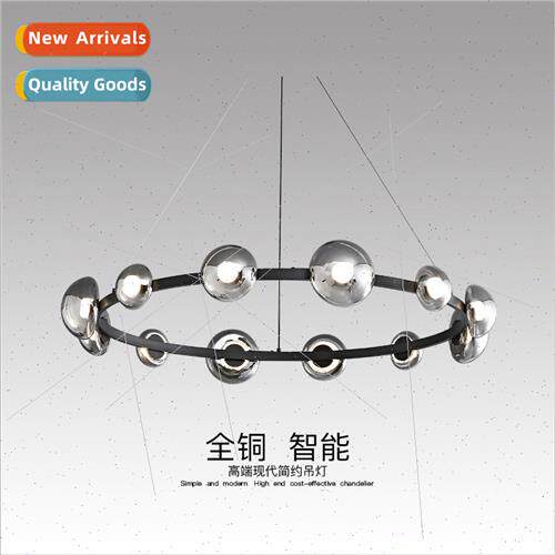All copper light luxury living room chandelier designer simp