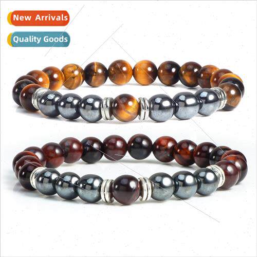Black Gallstone Tiger Eye Combo Men Bracelet Jewelry Creativ