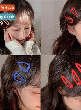 A set 3 red New Year hair clips blue BB clip children headdr