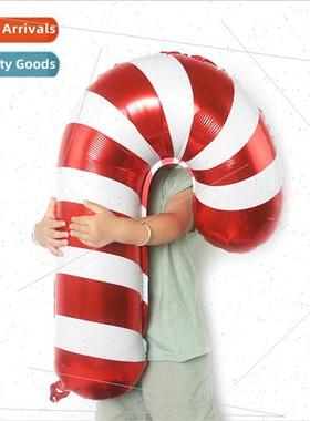 Fat Version Christmas Candy Cane Aluminum Foil Balloon Shape