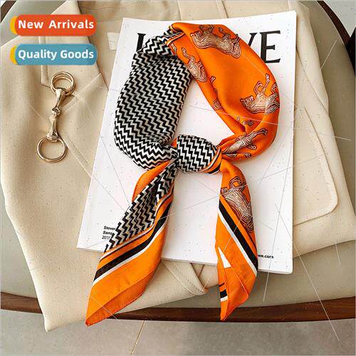 2021 imation silk Korean fashion square scarf female collarb
