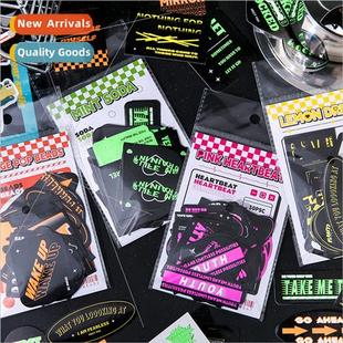 sticker pack creative Neon material stickers handbook set