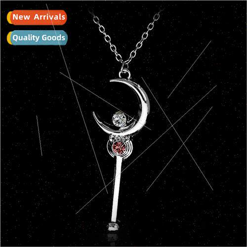 Anime  American Girl Warrior holding star and moon scepter m