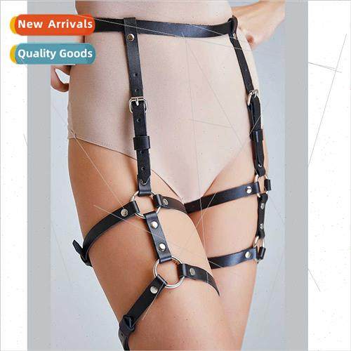 Leather cosplay erotic nightclub costume accessories belt do
