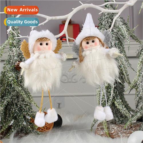 Christmas Plush Feather Angel Doll Christmas Tree Hanging Cu