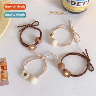 hair rope heart simple tie girl flower sweet Cartoon female