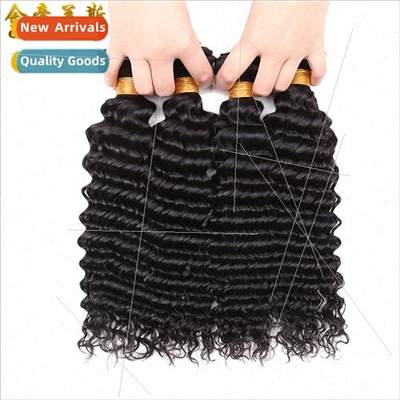 deep wave real hair wigs long curly hair  bubble hair curly