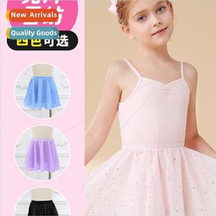 summer girls practice Childrens cut skirt half elastic dance