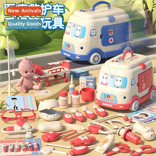 Children doctor play house toys nurse medical box baby role-
