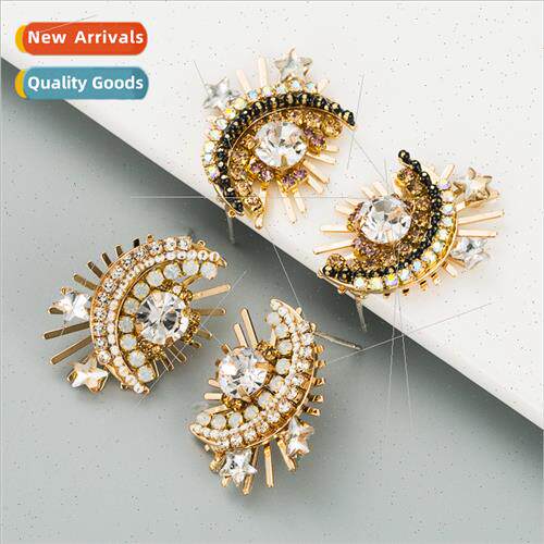 Europe retro devil eye French earrings female fashion irregu