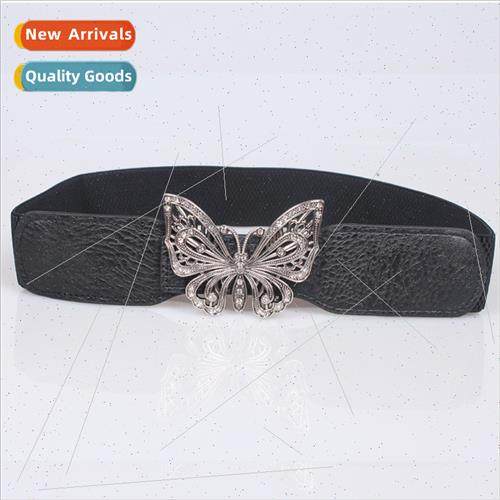 2023 Bow tie diamonds elastic wide belt women hundred skirt