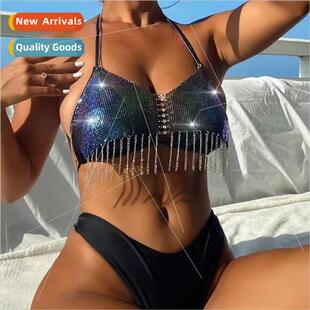 MW3194 Europevest Huanjiao diamond sequins metal chain tasse