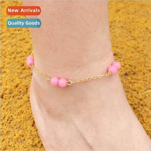 Europe simple fashion women handmade anklets creative rainbo