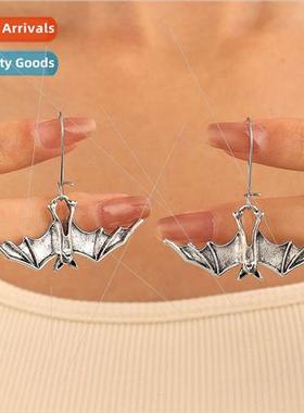 Gothic retro bat pendant earrings pair fashion jewelry simpl