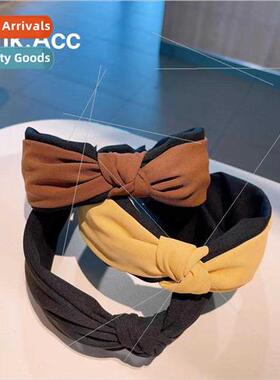 ~ Korea twisted Western-colorful wide  hairpin to go out to